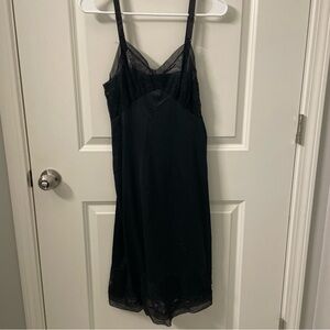 seamprufe slip 36 average black Goth Witchy sexy Adjustable Straps Lace Hem